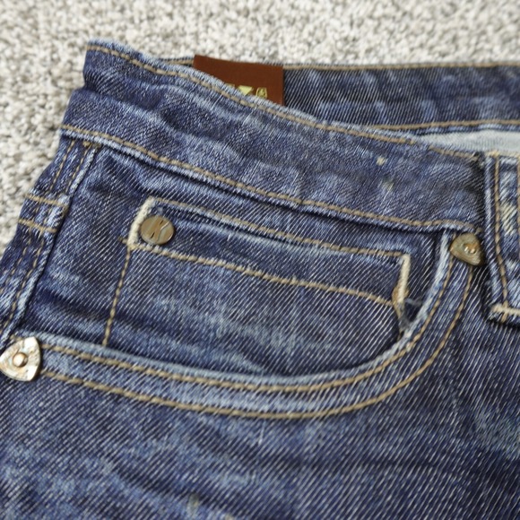 Kut From The Kloth Jeans Womens 12 Dark Blue Denim Pants Faded Stretch Boot Cut - Picture 5 of 15